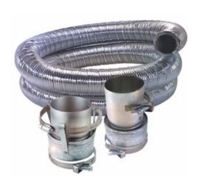 Z-Flex 5" x 18' Gas Insul-Vent Double Wall Insulated Vent Connector Kit