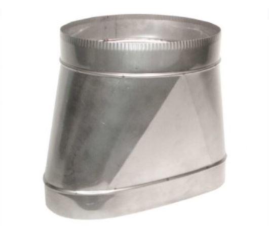 Z-Flex 6" Stainless Steel Round to Oval Adapter