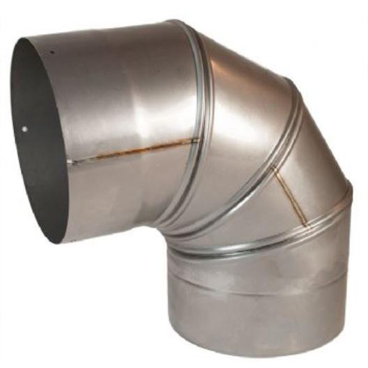 Z-Flex 7" Stainless Steel Fixed 90 Degree Elbow