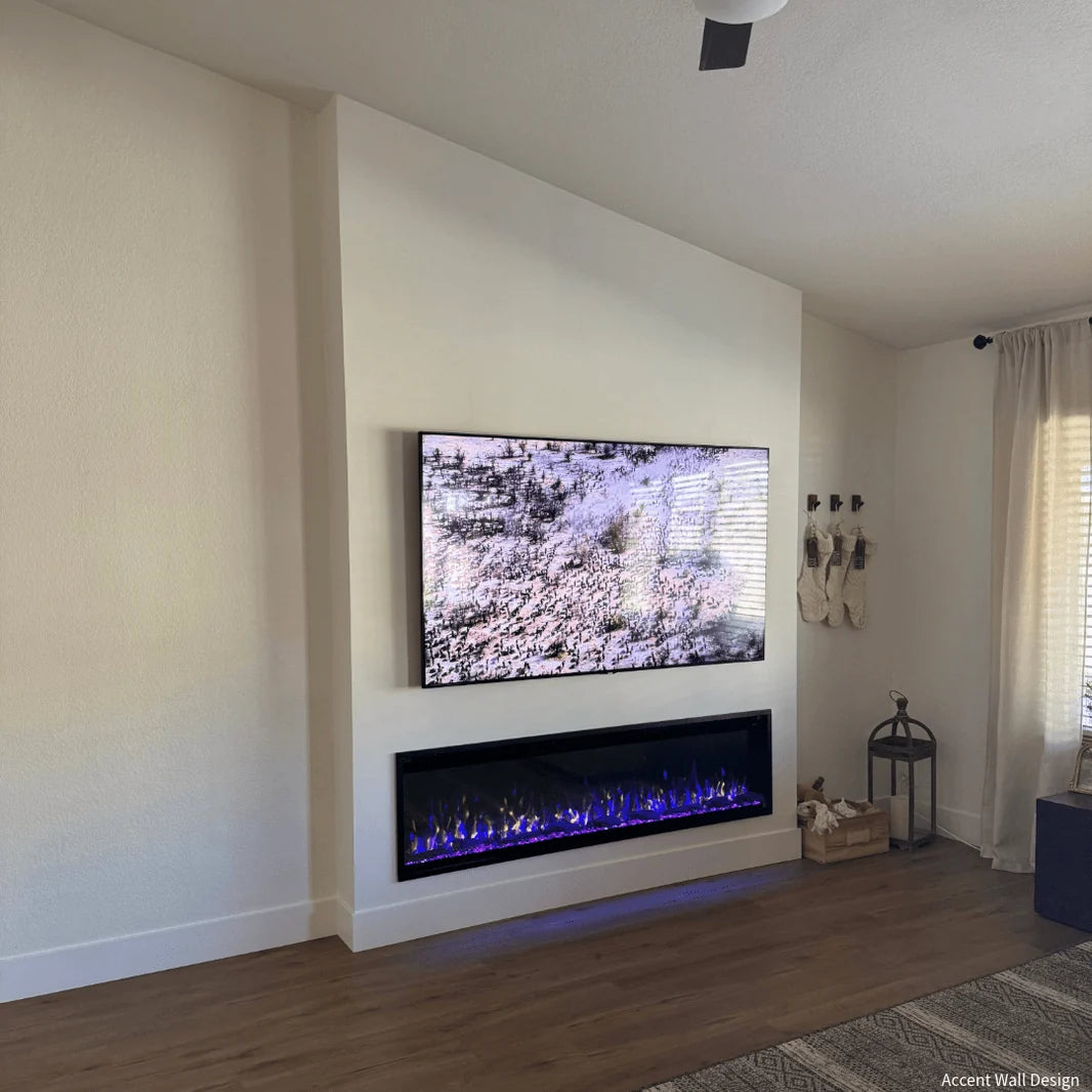 Touchstone Sideline Elite Pro 72" Smart Recessed Electric Fireplace
