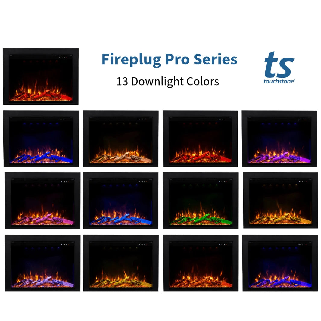 Touchstone Fireplug Pro 24" Smart Electric Fireplace Insert With Fire Crackle Sound