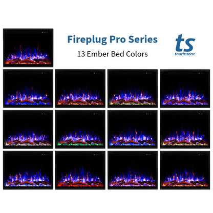Touchstone Fireplug Pro 24" Smart Electric Fireplace Insert With Fire Crackle Sound