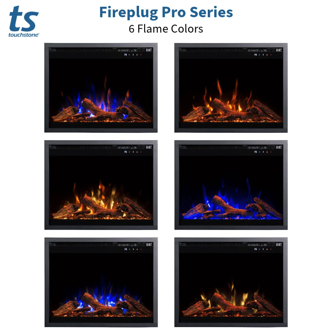 Touchstone Fireplug Pro 24" Smart Electric Fireplace Insert With Fire Crackle Sound