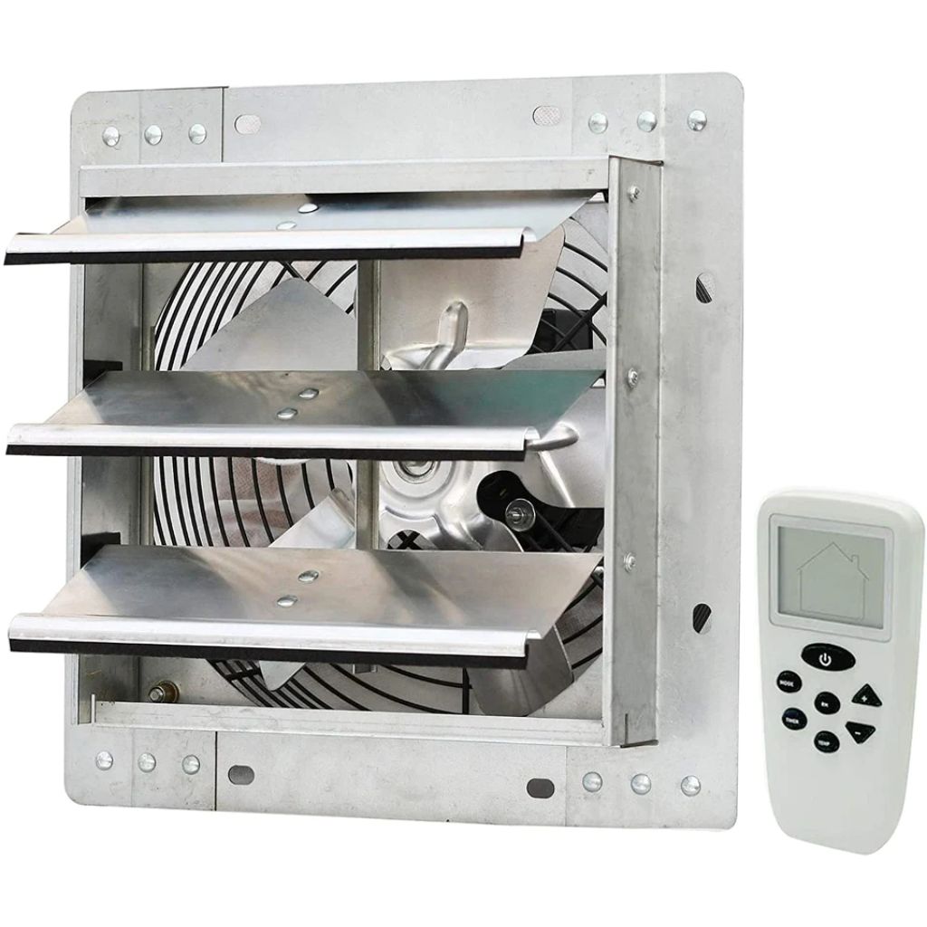 iLIVING 10" Wall-Mounted Smart Remote Shutter Exhaust Fan with Thermostat