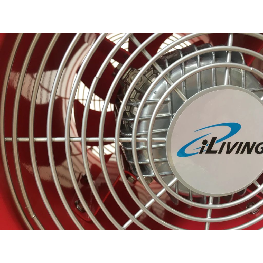 iLIVING 12" Red 550W Explosion Proof Ventilation Fan
