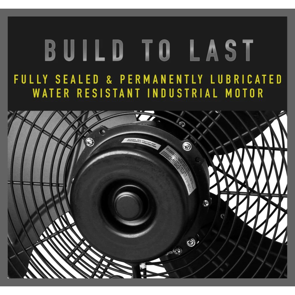 iLIVING 18" Black Wall Mount Outdoor Misting Fan