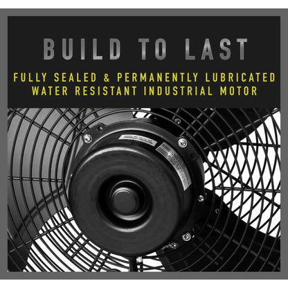 iLIVING 18" Black Wall Mount Outdoor Misting Fan