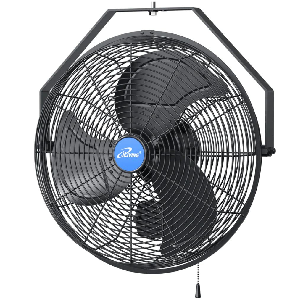 iLIVING 18" Black Wall Mount Outdoor Misting Fan