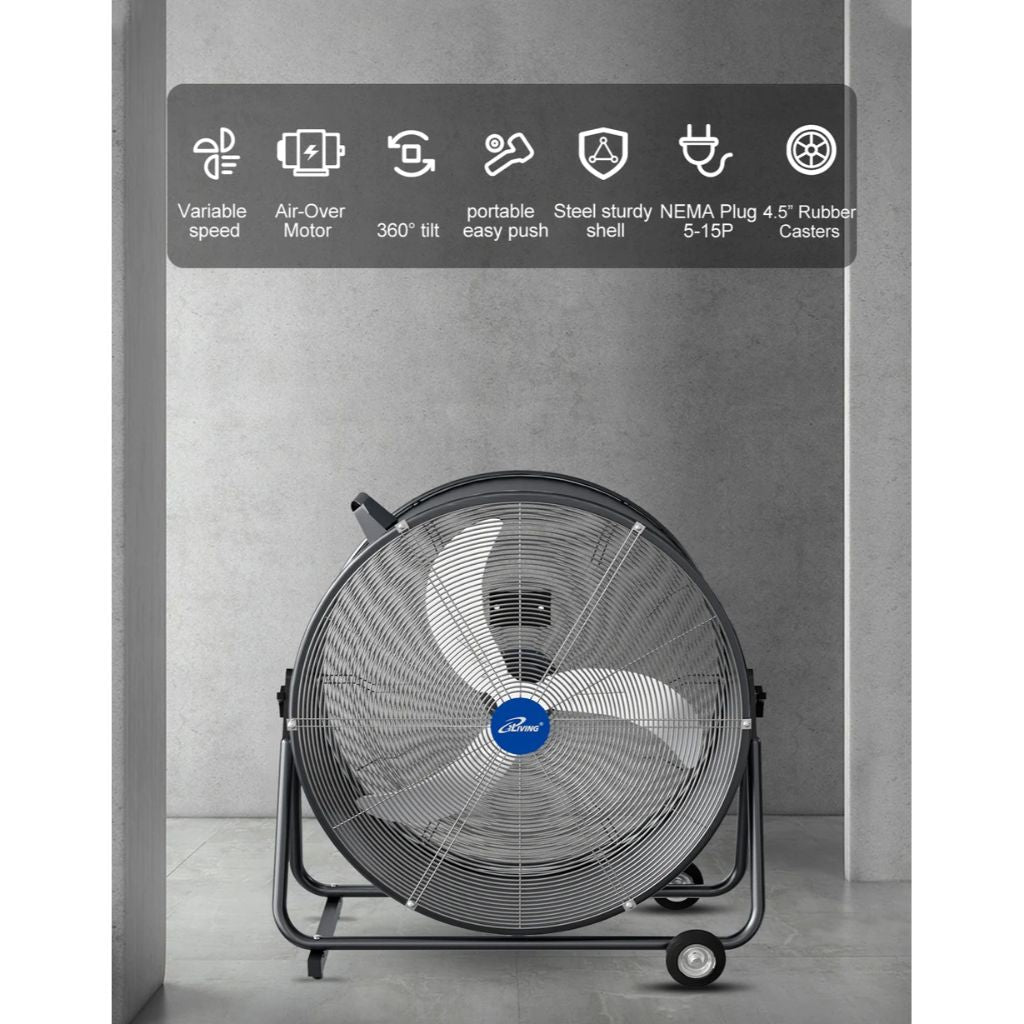 iLIVING 30" High Velocity Drum Fan