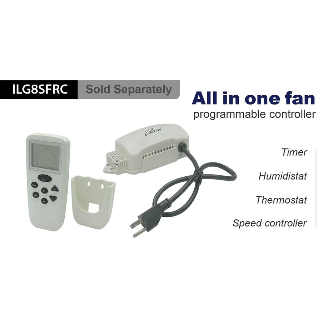 iLIVING 7" Wall-Mounted Variable Speed Shutter Exhaust Fan