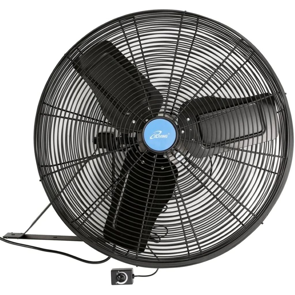 iLIVING BLDC 24" Black Wall/Ceiling Mount Fan
