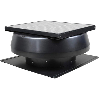 iLIVING HYBRID 21" Black Ready Smart Exhaust Solar Roof Attic Exhaust Fan