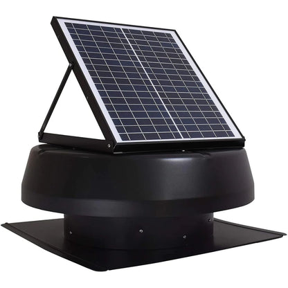 iLIVING HYBRID 21" Black Ready Smart Exhaust Solar Roof Attic Exhaust Fan