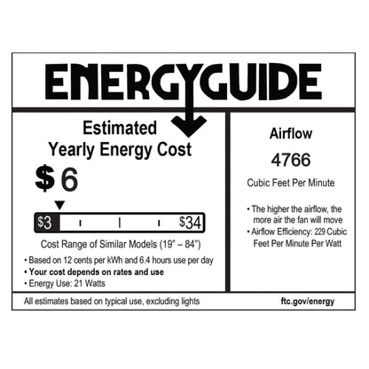 iLIVING Quiet BLDC 52" Black Indoor Ceiling Fan with Remote Control