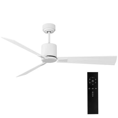 iLIVING Quiet BLDC 56" White Indoor Ceiling Fan with Remote Control