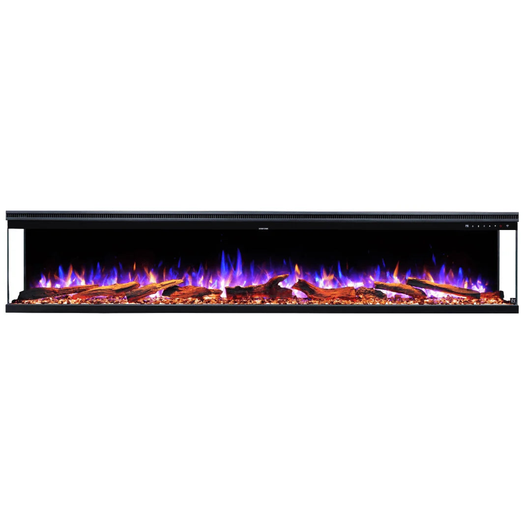 Touchstone Sideline Infinity Pro 84" 3-Sided Recessed Smart Electric Fireplace