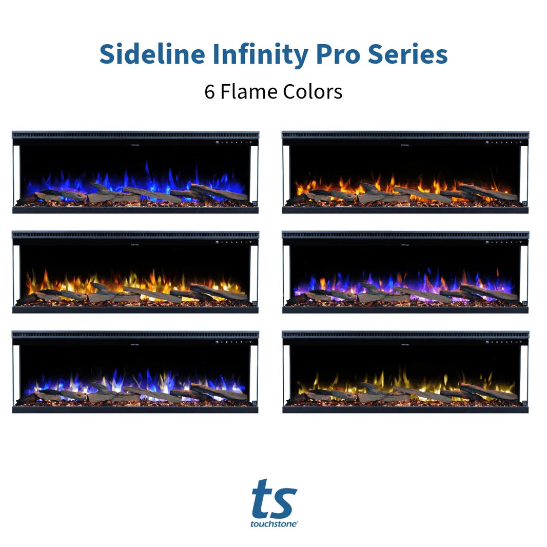 Touchstone Sideline Forte Infinity Pro 40" 3-Sided Recessed Smart Electric Fireplace