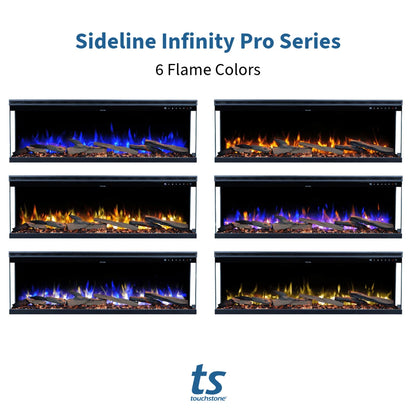 Touchstone Sideline Forte Infinity Pro 40" 3-Sided Recessed Smart Electric Fireplace