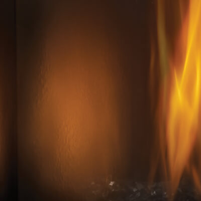 Napoleon MIRRO-FLAME Heat Radiating Reflective Black Porcelain Decorative Panels for Elora Hybrid Stove (Rear Vent)