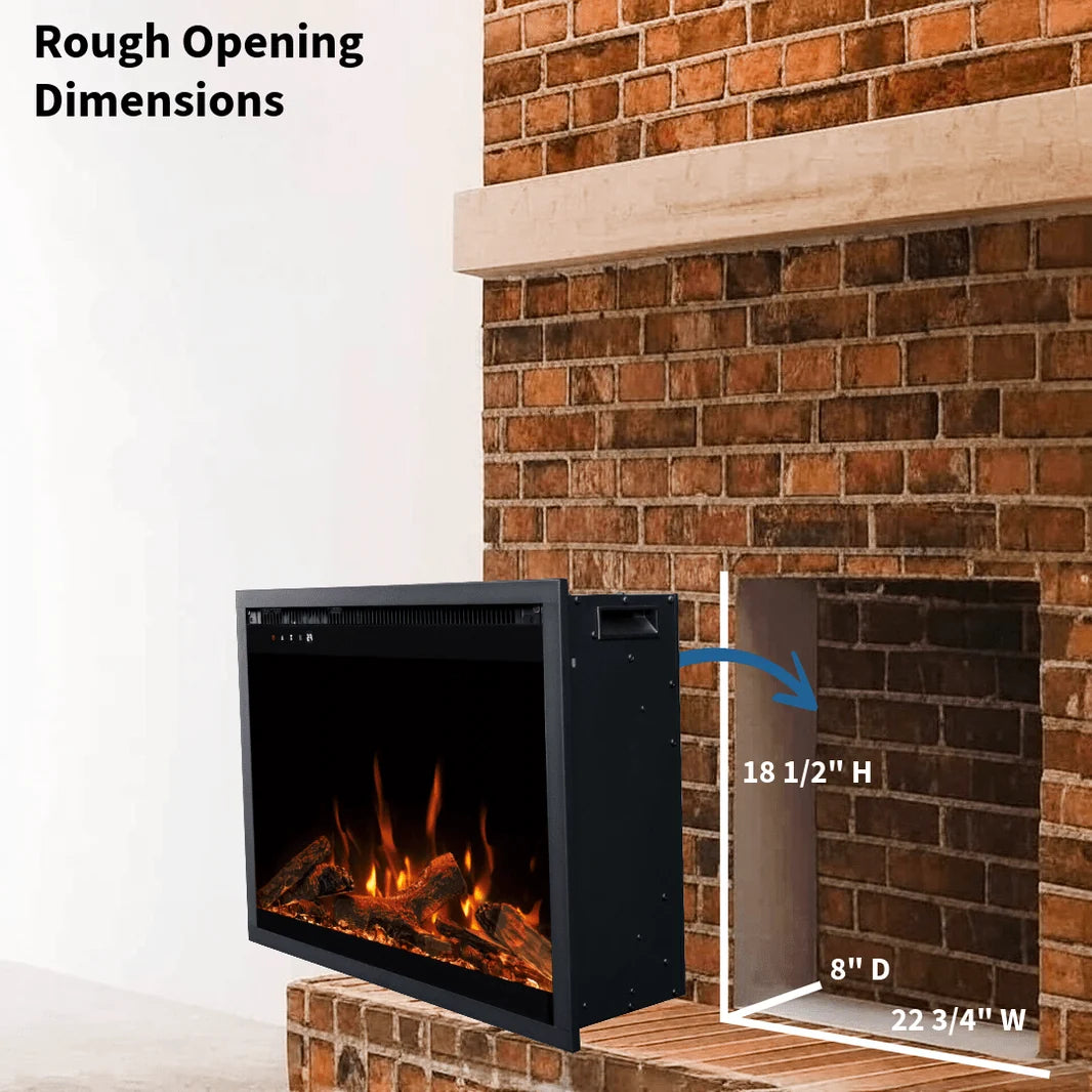 Touchstone Fireplug Pro 24" Smart Electric Fireplace Insert With Fire Crackle Sound