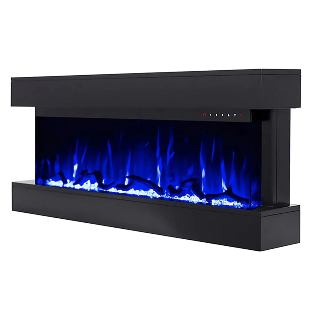 Touchstone Chesmont 50" Black Wall-Mounted 3-Sided Smart Electric Fireplace (Alexa/Google Compatible)