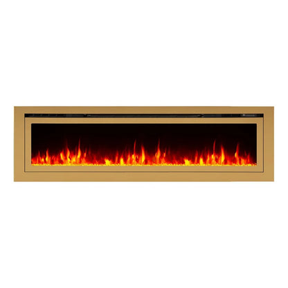 Touchstone Sideline Deluxe 72" Gold Recessed Smart Electric Fireplace