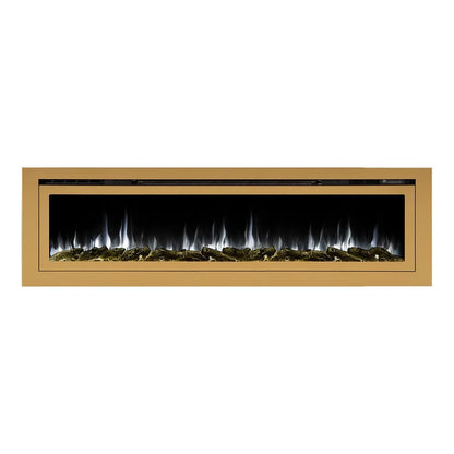 Touchstone Sideline Deluxe 72" Gold Recessed Smart Electric Fireplace