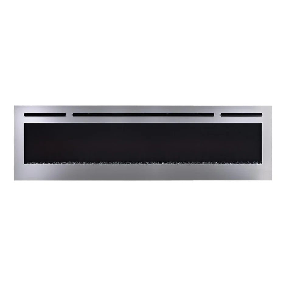 Touchstone Sideline Deluxe 72" Stainless Steel Recessed Smart Electric Fireplace