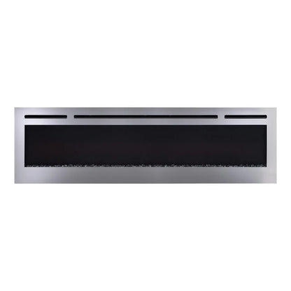 Touchstone Sideline Deluxe 72" Stainless Steel Recessed Smart Electric Fireplace