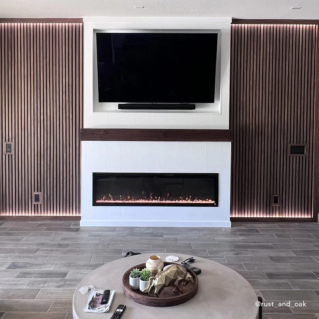 Touchstone Sideline Elite Smart 72" WiFi-Enabled Recessed Electric Fireplace (Alexa/Google Compatible)