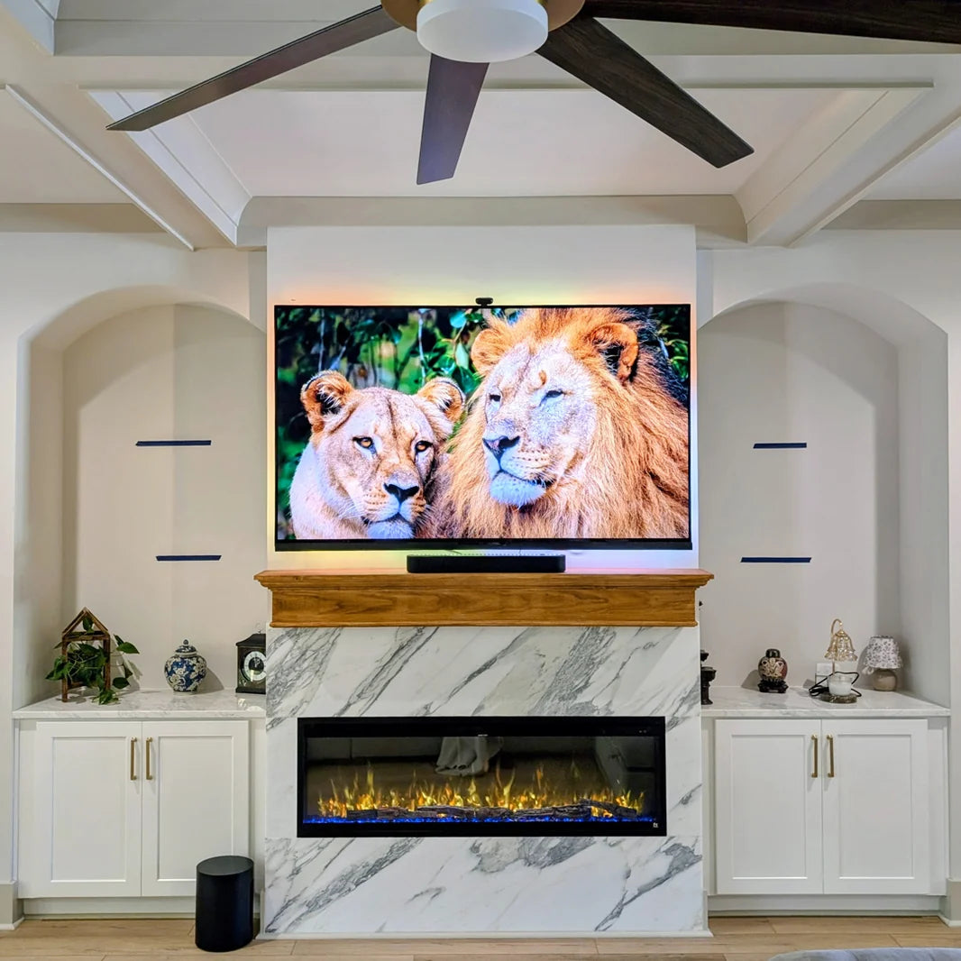 Touchstone Sideline Elite Pro 60" Smart Recessed Electric Fireplace