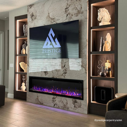 Touchstone Sideline Elite Pro 72" Smart Recessed Electric Fireplace
