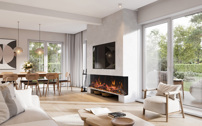Amantii Tru View Bespoke 45" 3 Sided Indoor / Outdoor Electric Fireplace