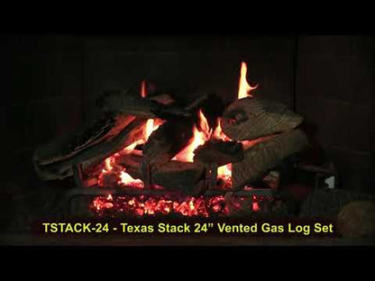 Golden Blount 24" Texas Stack Vented Gas Log Set (Logs Only)